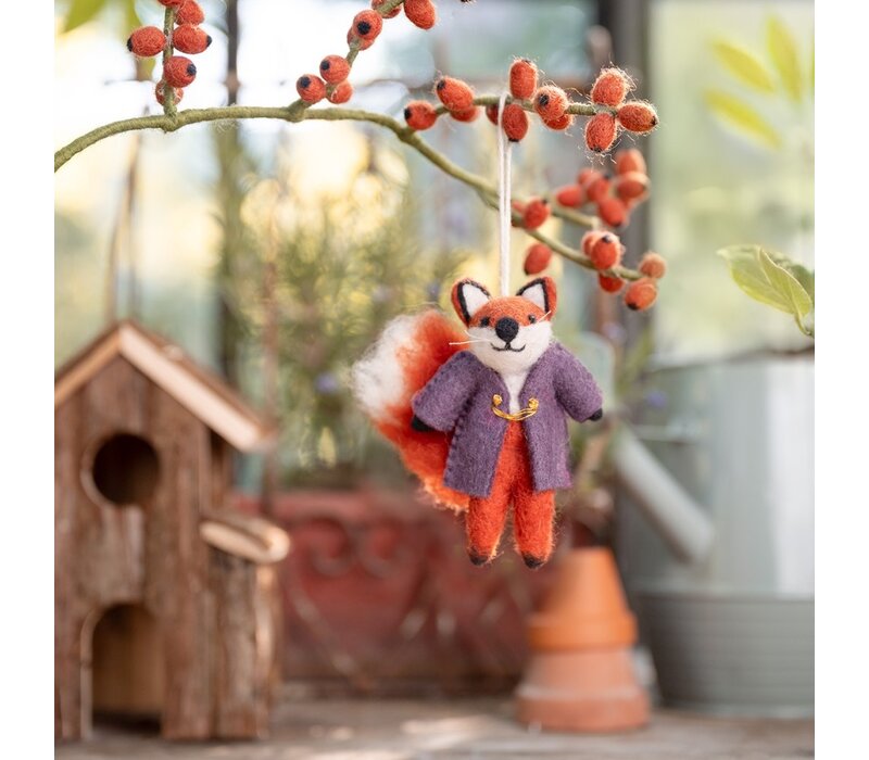 Sjaal met een Verhaal - Hanger Vos Indian Summer Paars