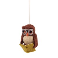 Sjaal met een Verhaal - Hanger Uil met Lichtgroen Boek