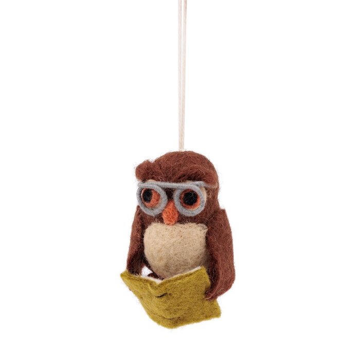 Sjaal met een Verhaal - Hanger Uil met Lichtgroen Boek