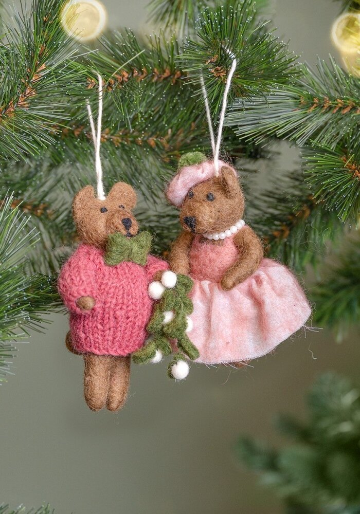 Sjaal met een Verhaal - Hanger Mevrouw Beer Oudroze