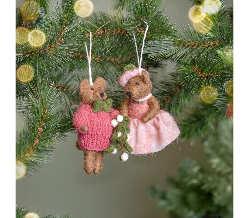 Sjaal met een Verhaal - Hanger Meneer Beer Cyclaam