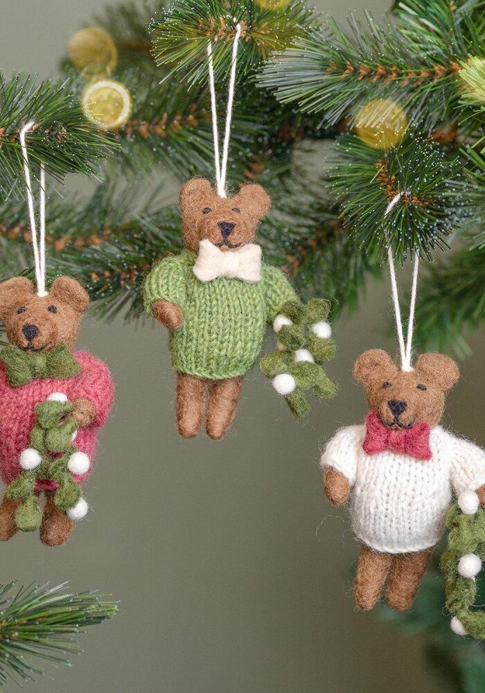 Sjaal met een Verhaal - Hanger Meneer Beer Cyclaam