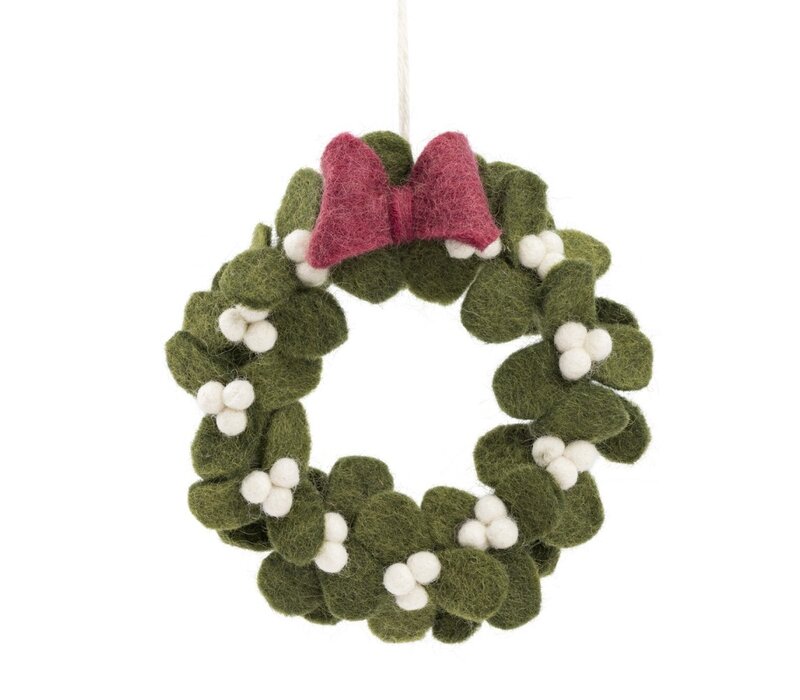 Sjaal met een Verhaal - Hanger Krans Mistletoe met Strik
