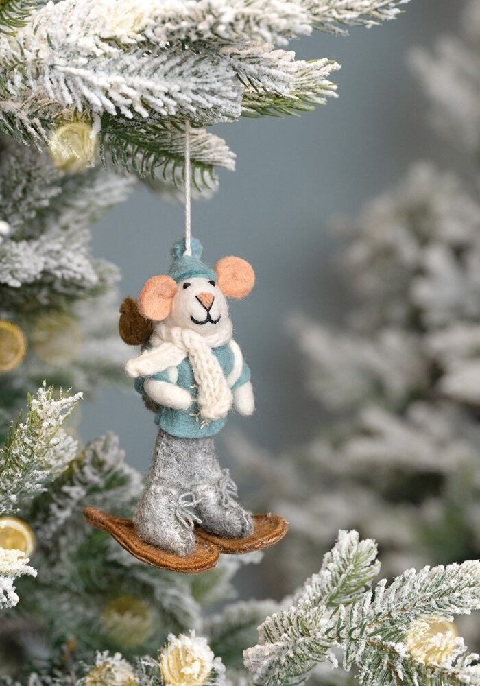 Sjaal met een Verhaal - Hanger Muis Sneeuwwandelaar