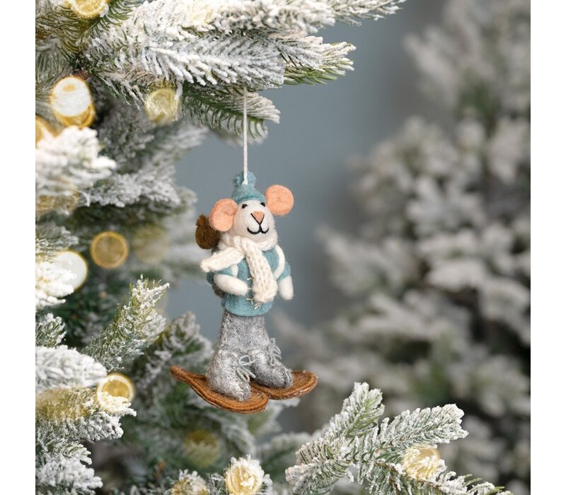 Sjaal met een Verhaal - Hanger Muis Sneeuwwandelaar