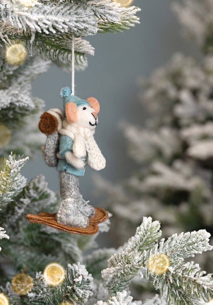 Sjaal met een Verhaal - Hanger Muis Sneeuwwandelaar