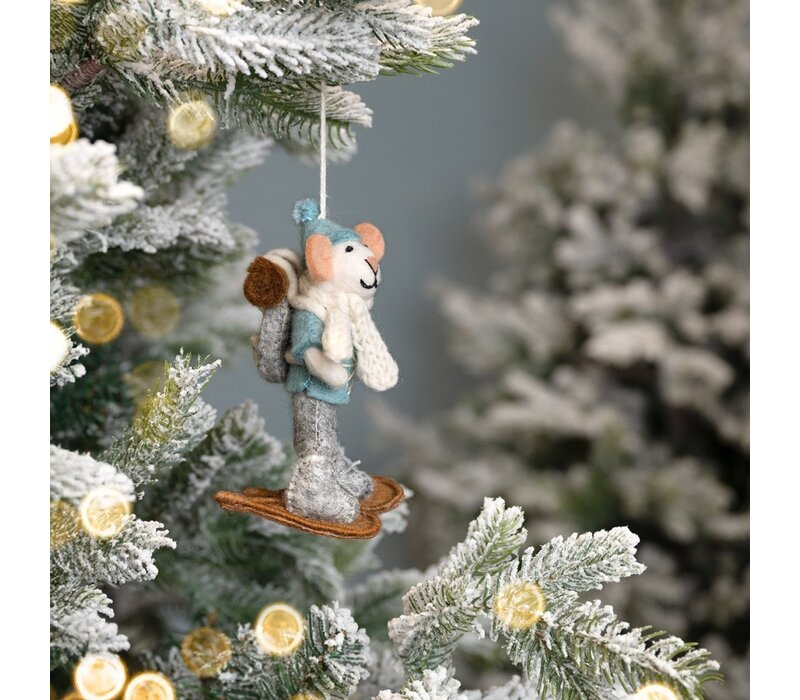 Sjaal met een Verhaal - Hanger Muis Sneeuwwandelaar