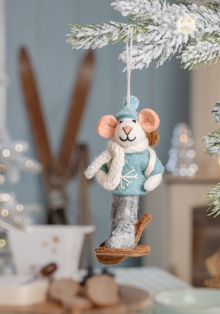 Sjaal met een Verhaal - Hanger Muis Sneeuwwandelaar