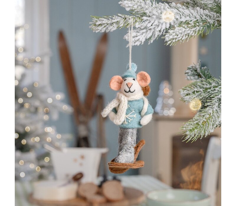 Sjaal met een Verhaal - Hanger Muis Sneeuwwandelaar