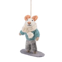 Sjaal met een Verhaal - Hanger Muis Snowboarder