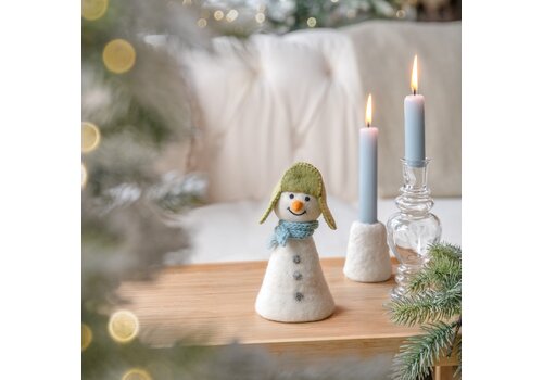 Sjaal met een Verhaal Decoratie Sneeuwpop Winterwonderland - Sjaal met een Verhaal