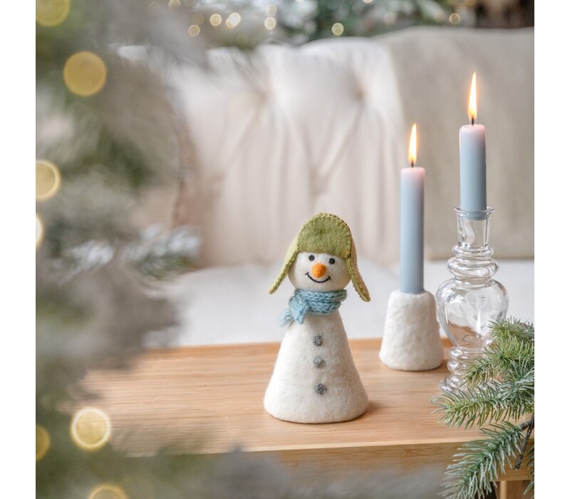 Sjaal met een Verhaal - Decoratie Sneeuwpop Winterwonderland