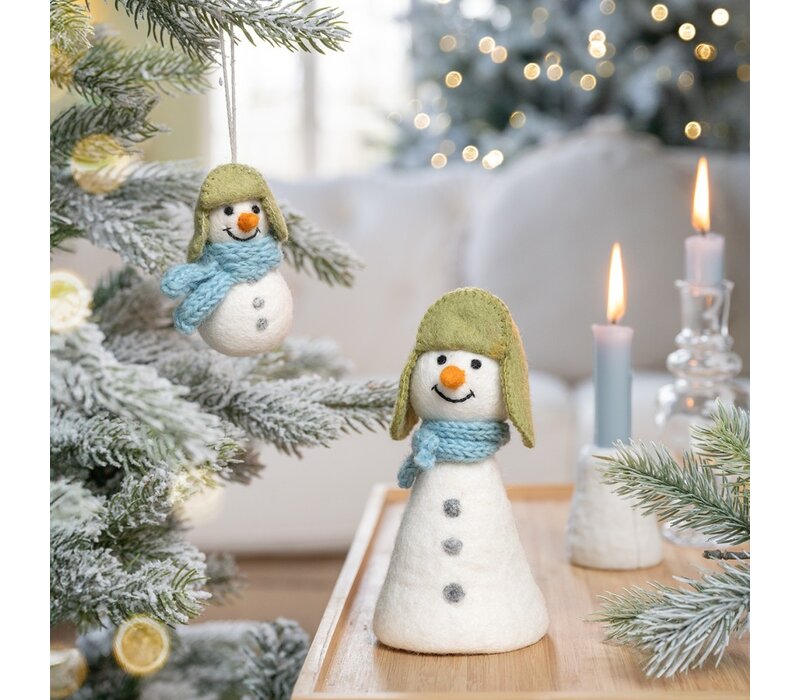 Sjaal met een Verhaal - Decoratie Sneeuwpop Winterwonderland