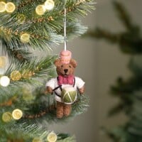 Sjaal met een Verhaal - Hanger Beer met Trommel Creme