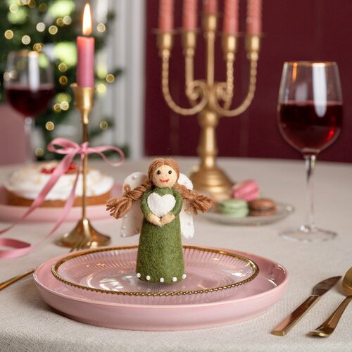 Kerstengeltje Mistletoe-Groen - Sjaal met een Verhaal 