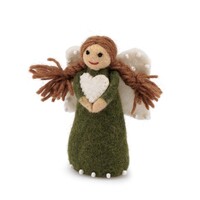 Sjaal met een Verhaal - Kerstengeltje Mistletoe-Groen