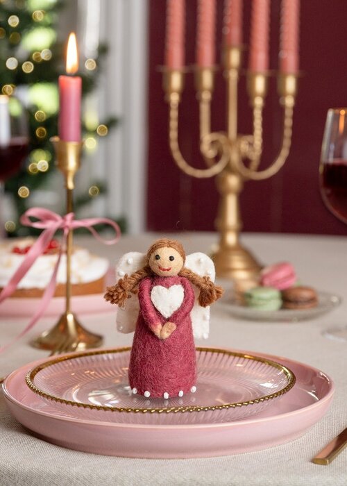 Sjaal met Verhaal Kerstengeltje Cyclaam - Sjaal met een Verhaal