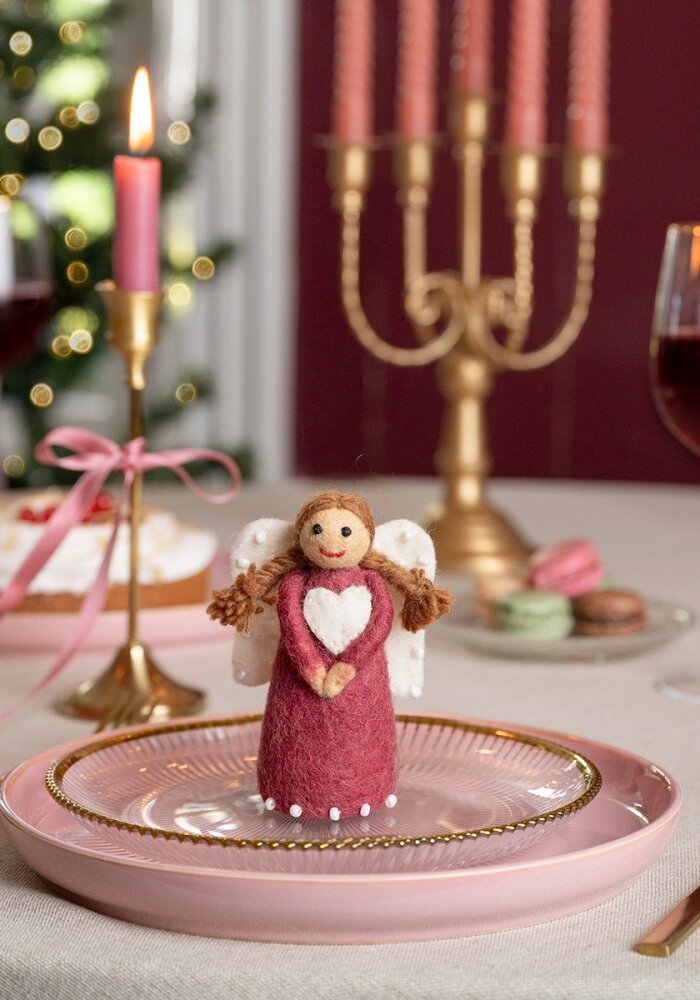 Sjaal met een Verhaal - Kerstengeltje Cyclaam