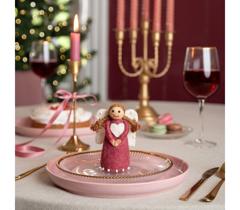 Sjaal met een Verhaal - Kerstengeltje Cyclaam