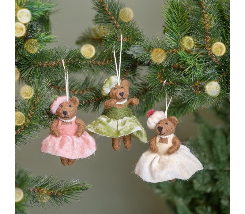 Sjaal met een Verhaal - Hanger Mevrouw Beer Creme