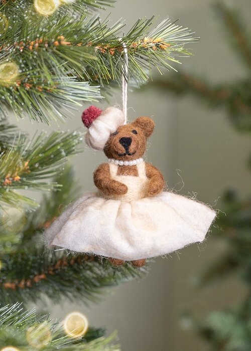 Sjaal met Verhaal Hanger Mevrouw Beer Creme - Sjaal met een Verhaal