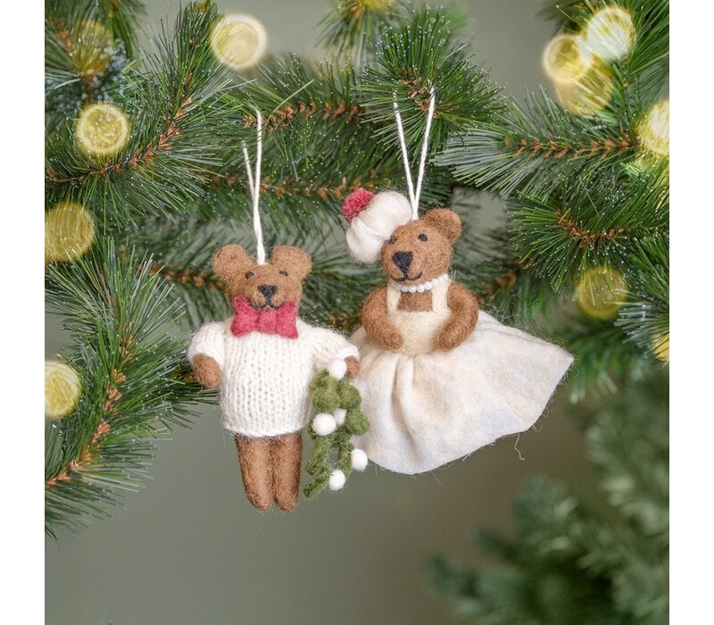 Sjaal met een Verhaal - Hanger Mevrouw Beer Creme