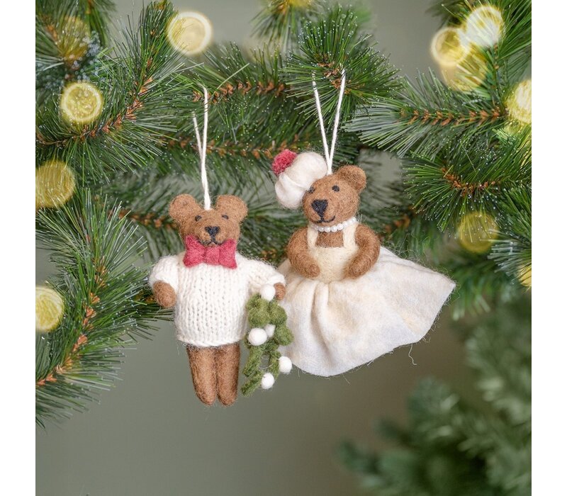 Sjaal met een Verhaal - Hanger Mevrouw Beer Creme