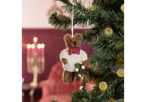 Sjaal met Verhaal Hanger Meneer Beer Creme - Sjaal met een Verhaal