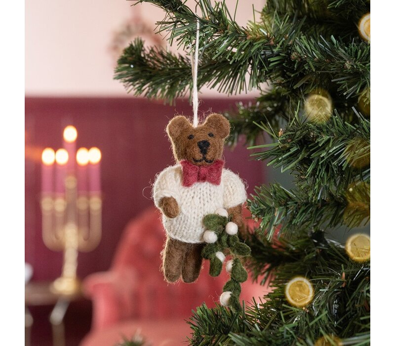 Sjaal met een Verhaal - Hanger Meneer Beer Creme