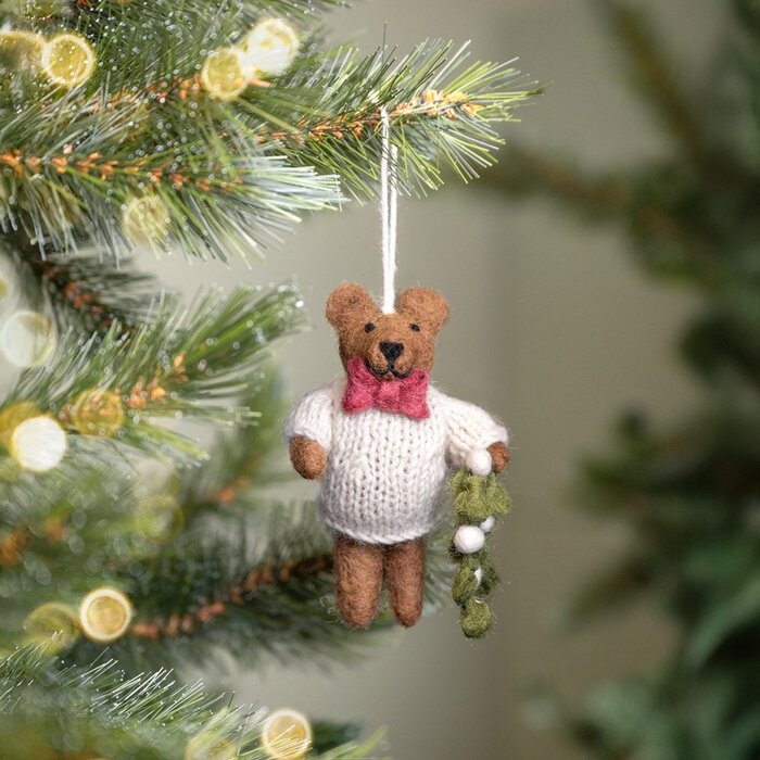 Sjaal met een Verhaal - Hanger Meneer Beer Creme