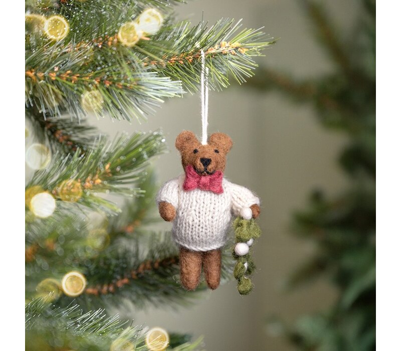 Sjaal met een Verhaal - Hanger Meneer Beer Creme