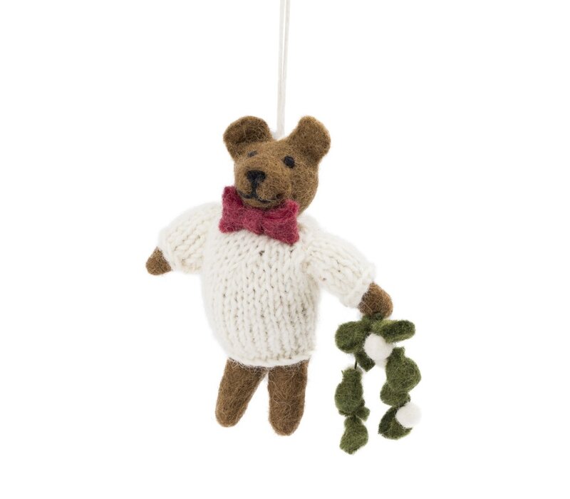 Sjaal met een Verhaal - Hanger Meneer Beer Creme