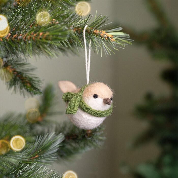 Sjaal met een Verhaal - Hanger Vogeltje Creme