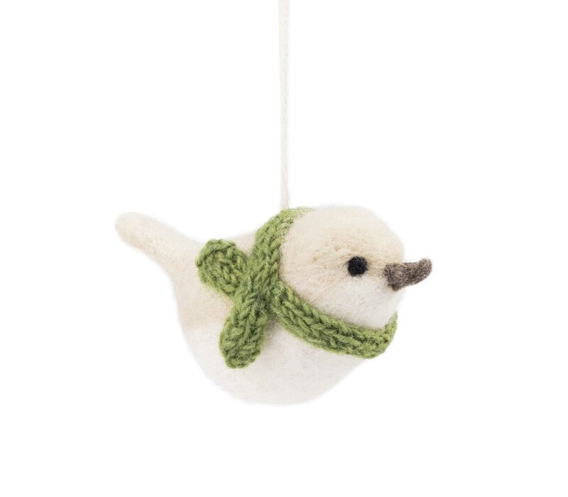 Sjaal met een Verhaal - Hanger Vogeltje Creme