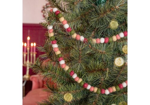 Sjaal met een Verhaal Viltslinger Viltballetjes Small Mistletoe Dreams - Sjaal met een Verhaal