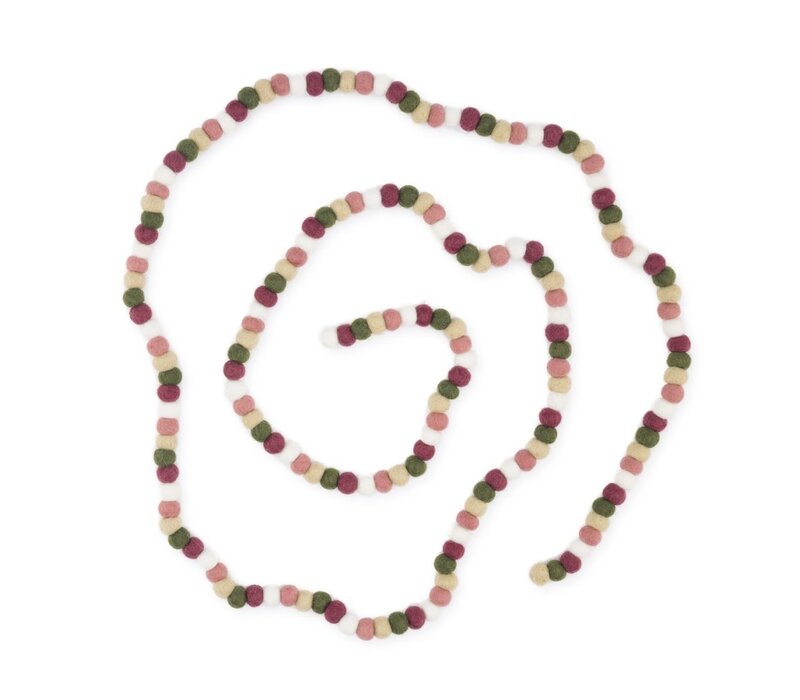 Sjaal met een Verhaal - Viltslinger Viltballetjes Small Mistletoe Dreams