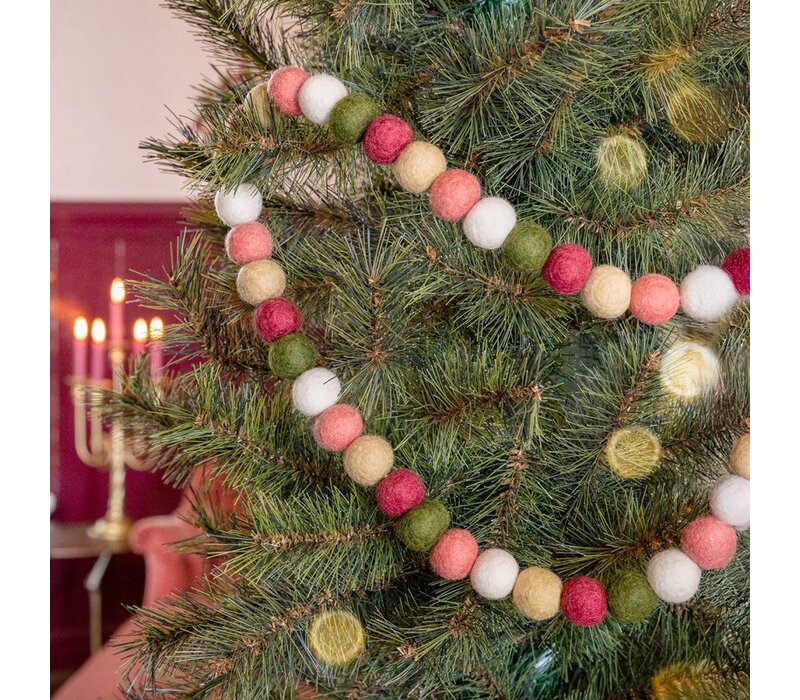 Sjaal met een Verhaal - Viltslinger Viltballetjes Mistletoe Dreams