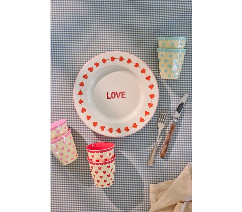 RICE -  Middelgroot beker - Favorite Hearts - Pink