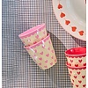 Middelgroot beker - Favorite Hearts - Pink - RICE
