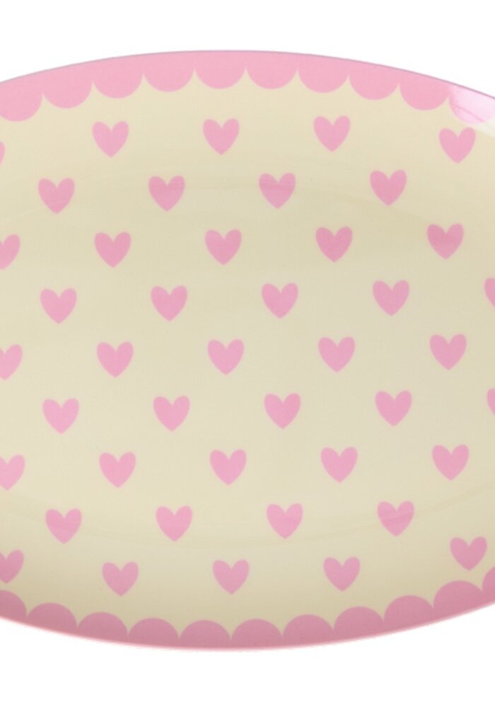 RICE - Klein Rechthoekig Bord - Favorite Hearts - Pink