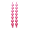 Kaars - Roze - Set van 2 - rice