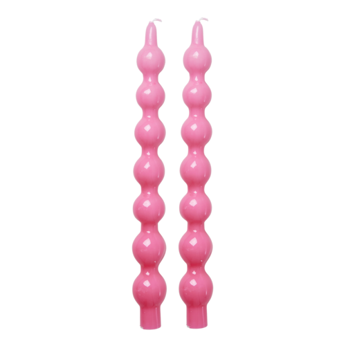 Kaars - Roze - Set van 2 - rice 