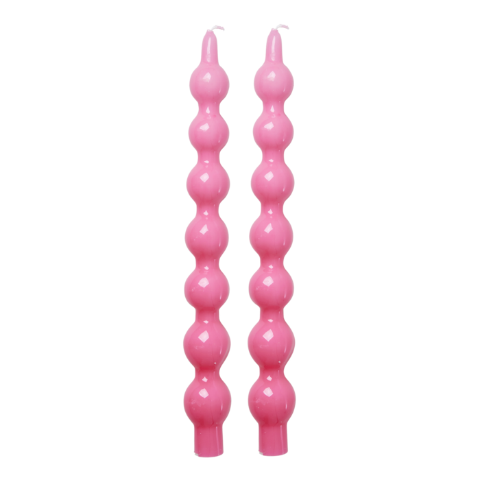 rice - Kaars - Roze - Set van 2