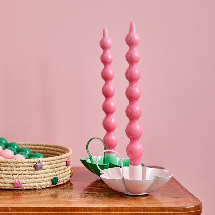 RICE Roze Kaarsen - Set van 2 - RICE
