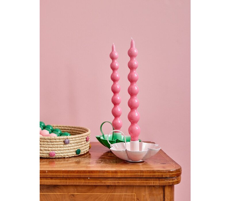 rice - Kaars - Roze - Set van 2