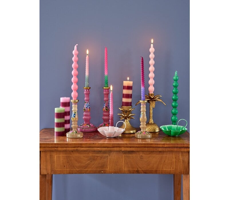 rice - Kaars - Roze - Set van 2