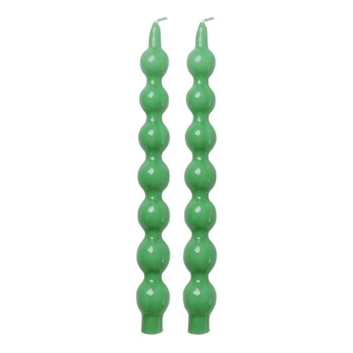 RICE - Groene Kaarsen - Set van 2