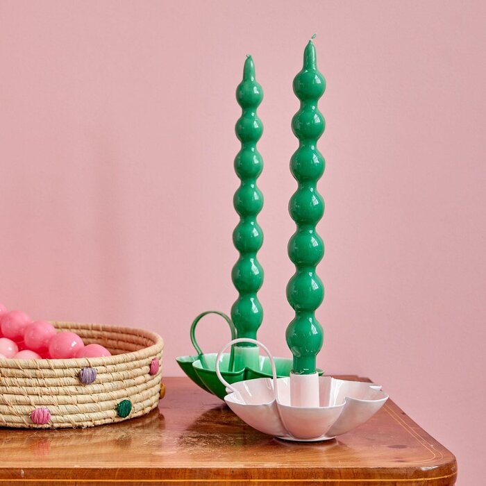 RICE - Groene Kaarsen - Set van 2