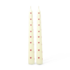 Kaars - Crème - Heart Print - Set van 2 - Rice