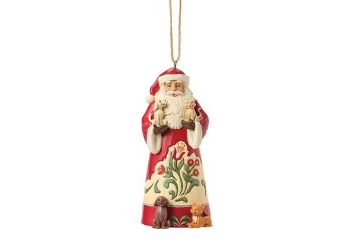 Heartwood Creek Santa with Pets Hanging Ornament (PRE-ORDER) - Heartwood Creek Heartwood Creek Santa with Pets Hanging Ornament (PRE-ORDER) - Heartwood Creek